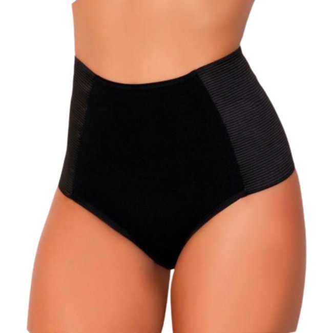 Calcinha Cinta Modeladora Reflexo Íntimo Compressora Pós Parto Preto