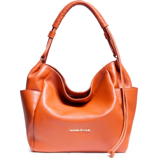 Bolsa Feminina Em Couro Tiracolo Terracota "Amanda Ramos De Souza"""