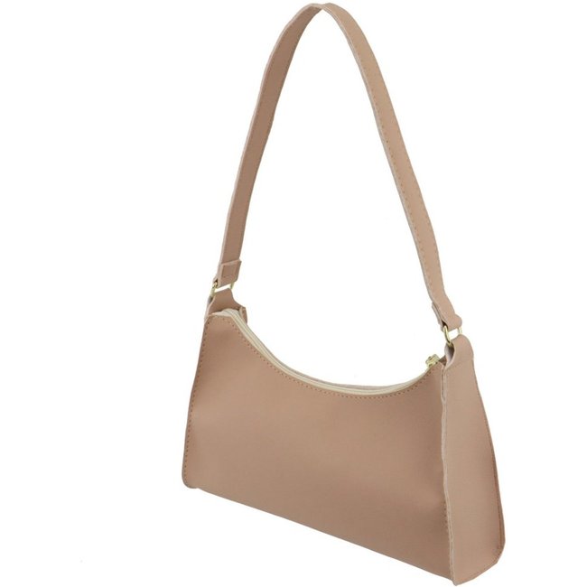 Bolsa Feminina Baguete Pequena Baladinha De Ombro Nude
