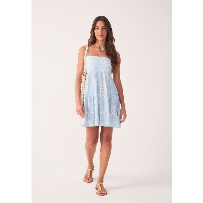 Vestido Feminino Dress To Bata Estampa Cristalina Azul Claro