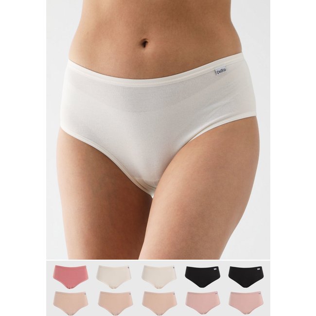 Kit 10pçs Calcinha DelRio Caleçon Cotton Rosa