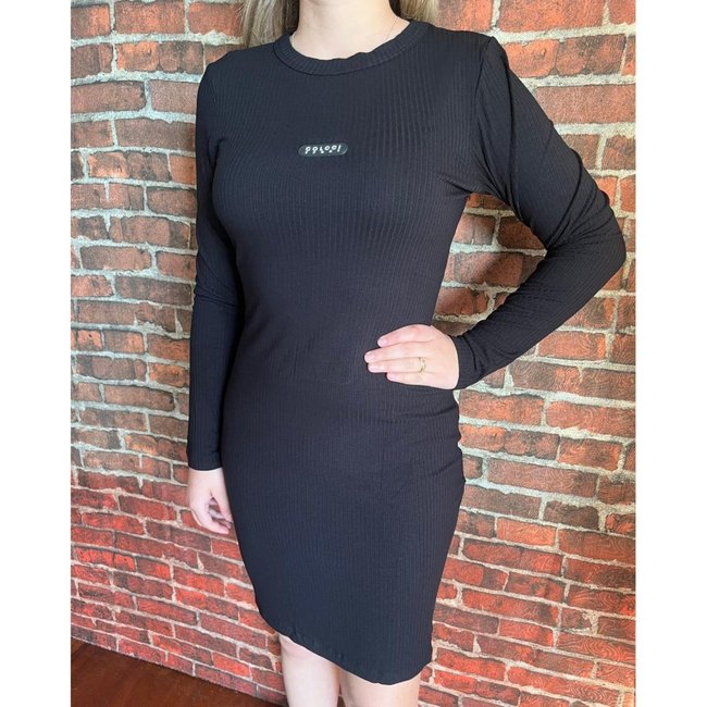 Vestido Canelado Colcci Sport Preto