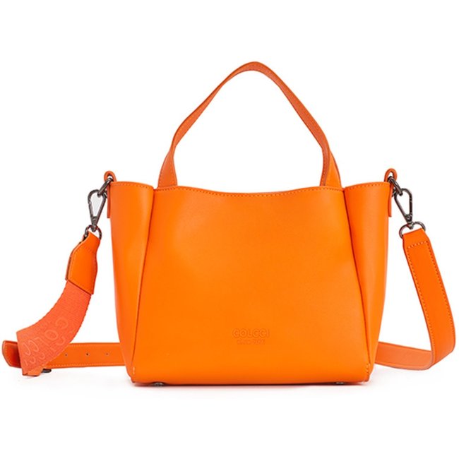 Bolsa Bucket Colcci Logo Stripe IN23 Laranja Feminino