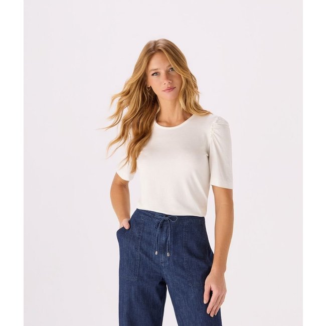 Blusa Makenji Malha Estampa Onca Feminina Off White