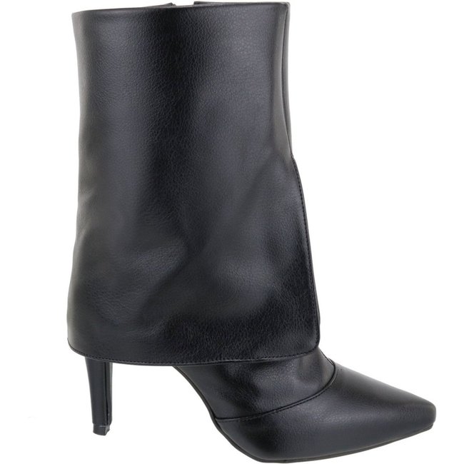 Bota Capa Flor da Pele Cano Curto Salto Alto 1795 Floter Preto