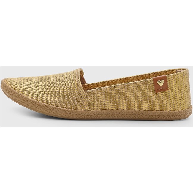 Sapatilha Feminina Moleca Textura Tramado Amarela