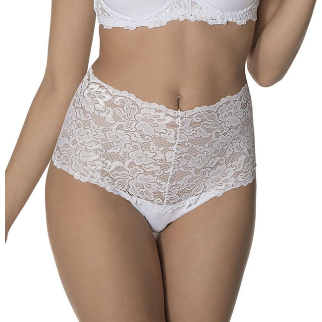 Calça Alta Com Renda DeMillus 57102 Branco