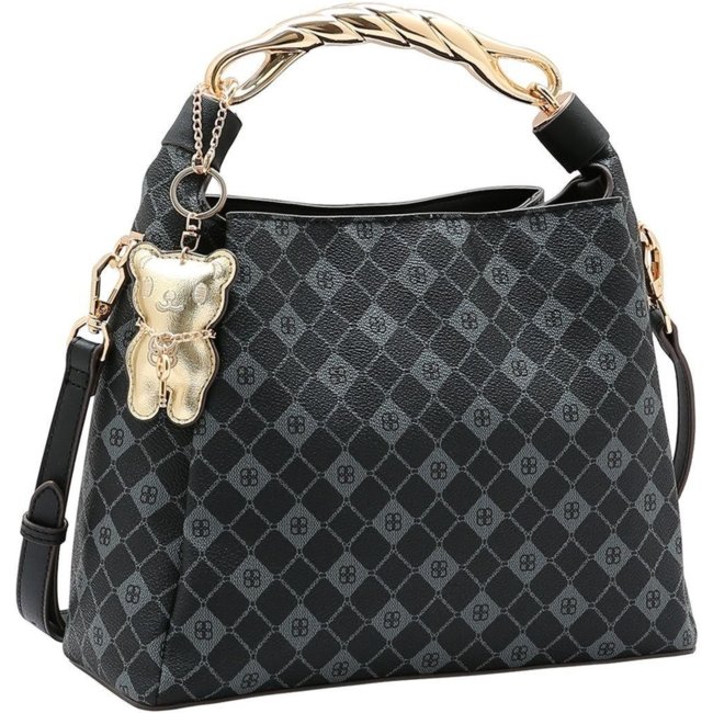Bolsa Feminina Chenson Monograma Elemento Gráfico 3485388 Preto