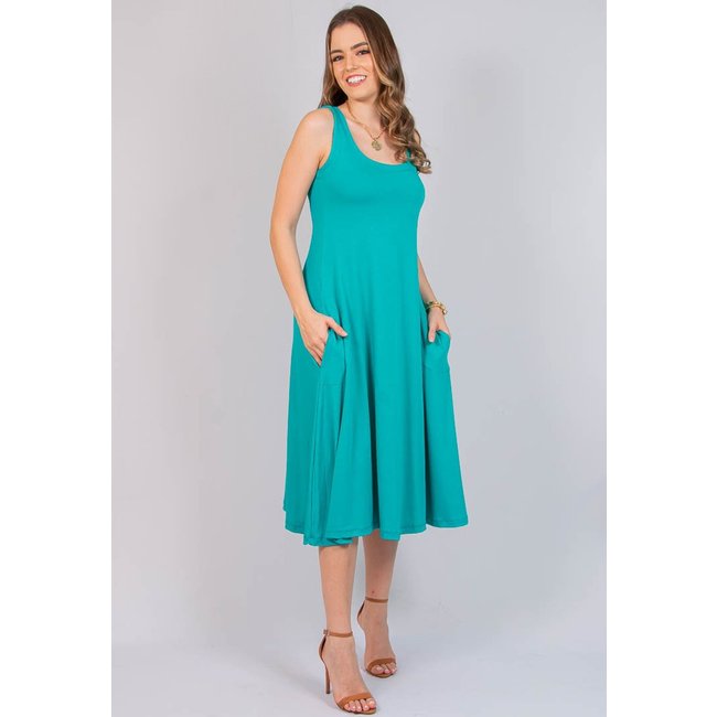 Vestido Maria Paes Midi verde