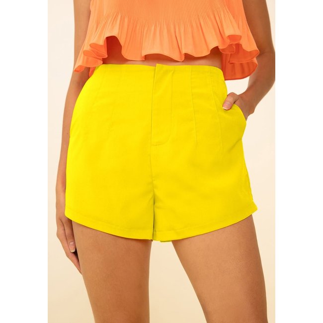 Shorts Zinco Amplo Alta Amarelo