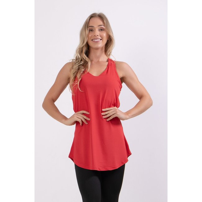 Regata Fitness Lisa 4 Estações Blusa Feminina Academia Treino Vermelho