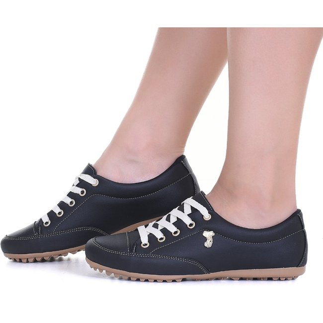 Tênis Feminino Preto Gatinho Romeu e Julieta Shoes