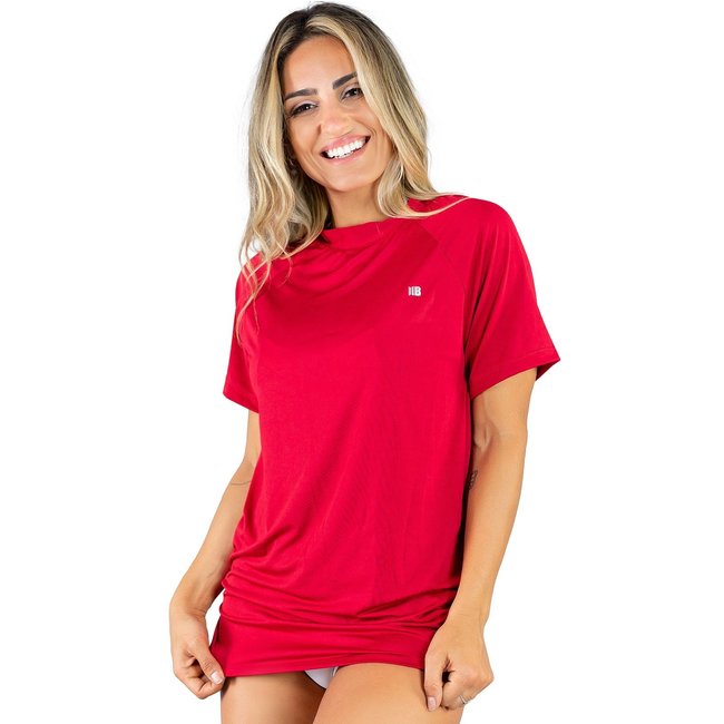 Blusa Térmica Mood Modas Camisa Feminina Segunda Pele Proteção Solar 038 Vermelho