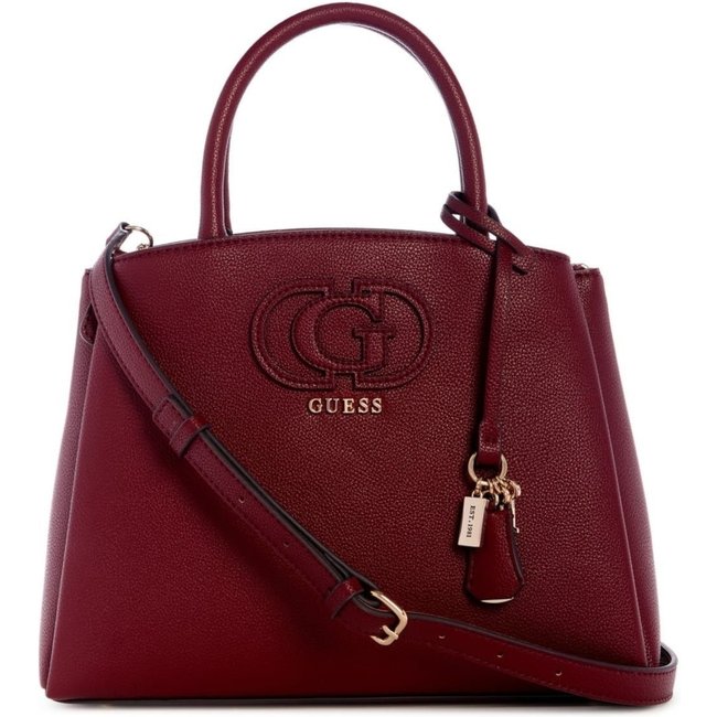 Bolsa Guess Isola 3 Comp Satchel Vinho