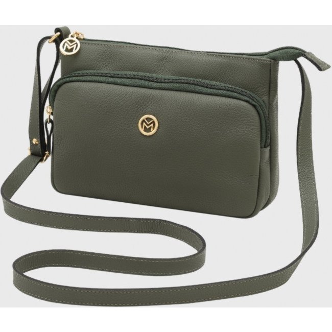 Bolsa Transversal Couro Mariart Rosalina Army