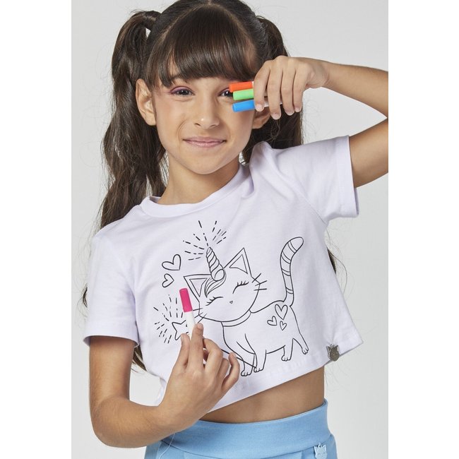 BLUSA BRANCA INTERATIVA MENINA MYLU 2 Branco