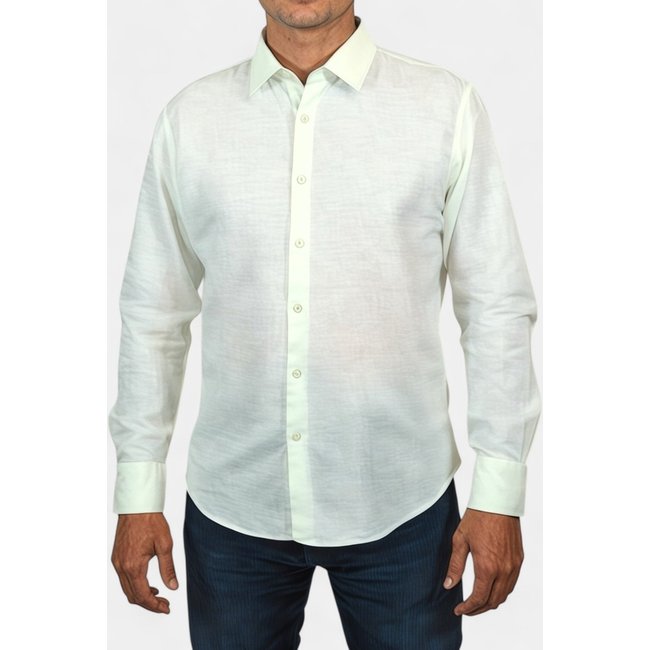 Camisa Areia Branca Yacht Linho Verde