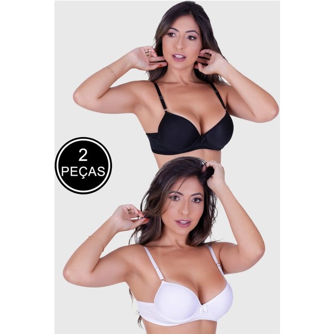 Kit 2 Sutiãs Lisos St Madame com Bojo