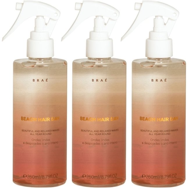 Kit Braé Beach Hair Day Spray Finalizador de Ondas (3 unidades)