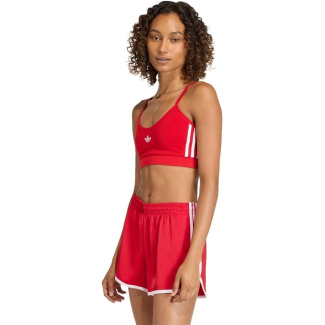 TOP BRALETTE TRÊS LISTRAS adidas Originals Vermelho