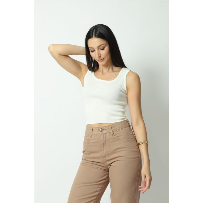 Regata Tricot Cropped Off White P Gazzy
