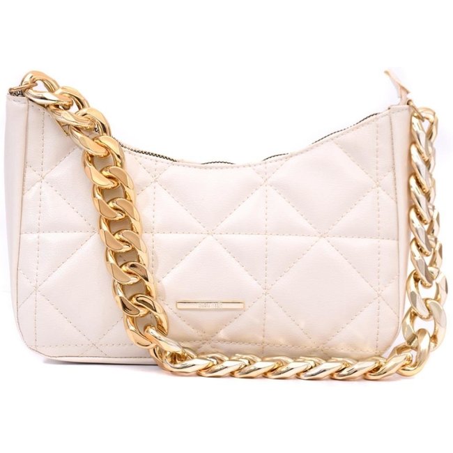Bolsa Feminina Maria Milão Alça Corrente Off-white