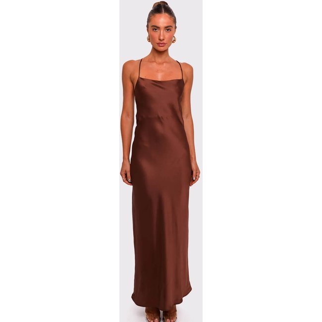 vestido longo marrom anne Mundo Lolita