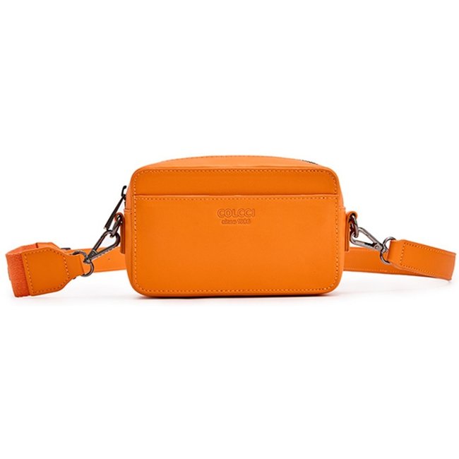 Bolsa Camera Bag Colcci Logo Stripe IN23 Laranja Feminino