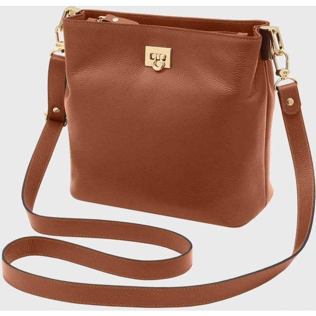 Bolsa Transversal Couro Mariart Juá Camel
