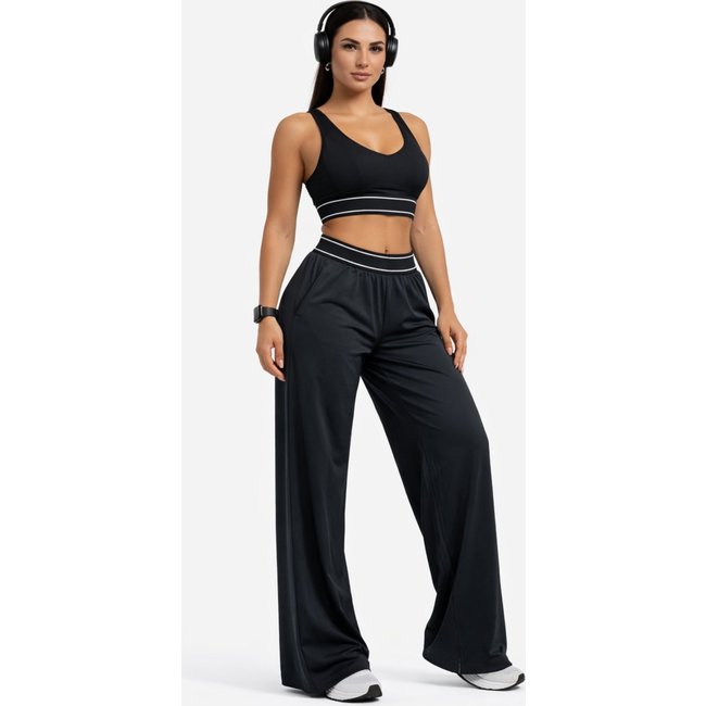 Conjunto D Bell Outlet Fashion Pantalona Fit Preto