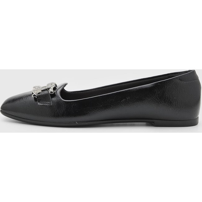 Sapatilha Feminina Moleca Bico Quadrado Preta