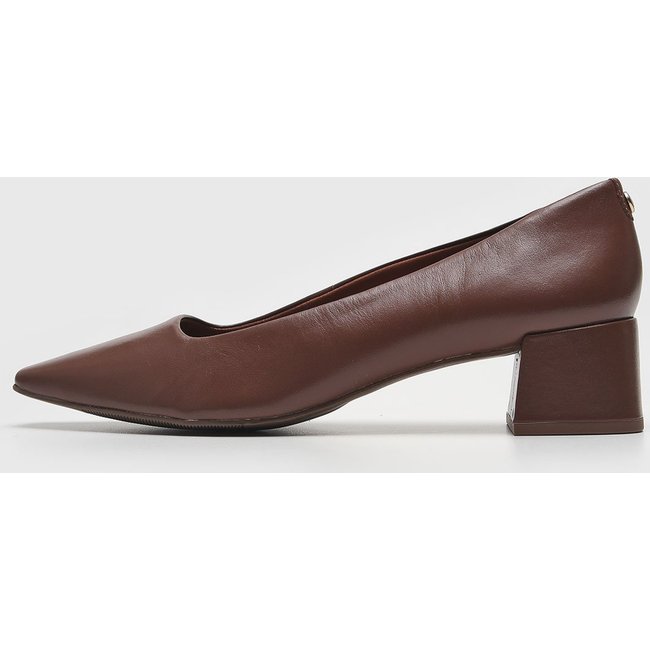 Scarpin Feminino Loucos e Santos Salto Bloco Marrom