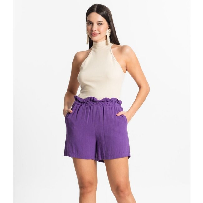 Shorts Feminino Linho Endless Roxo