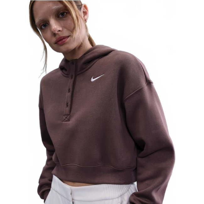 Blusão Cropped Nike Sportswear Phoenix Fleece Oversized Feminino
