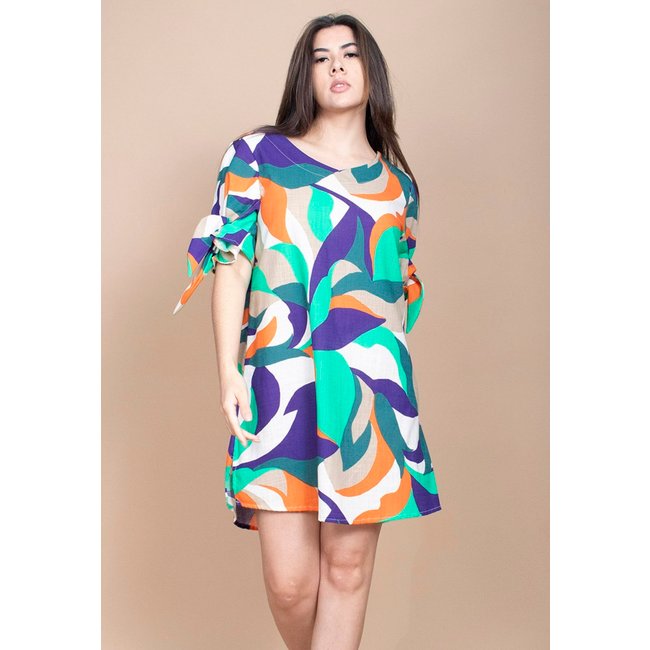 Vestido Curto Cabanafree Plano Estampa Brisa do Mar