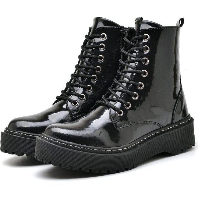 Bota Coturno Feminina Tratorada Verniz DUBUY 1105FG