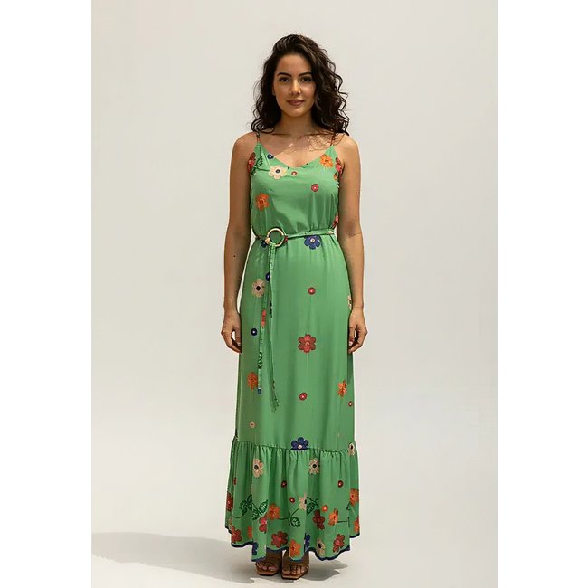 Vestido CabanaFree Longo Reto Regata Brisa Verde