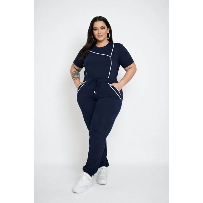 Conjunto Feminino D Bell Outlet Fashion Carolina Azul Marinho