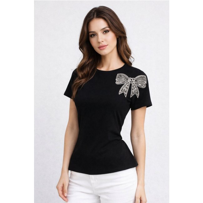 T-shirt D Bell Outlet Fashion Bordada Preta