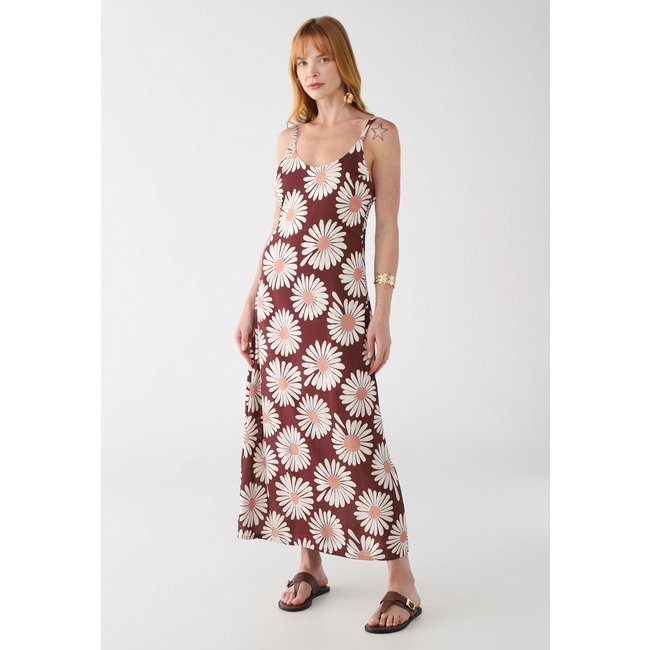 Vestido Feminino Billabong Beach Party Floral Longo Vinho