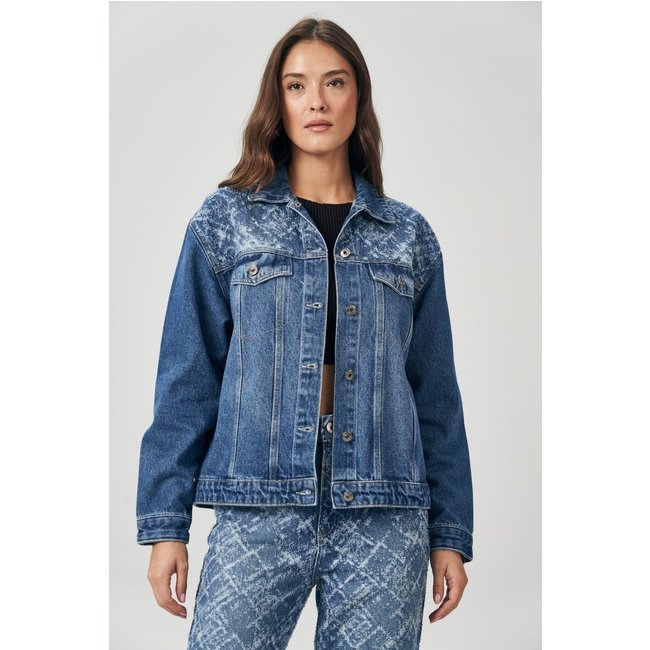 Jaqueta Jeans Regular Feminina Acostamento