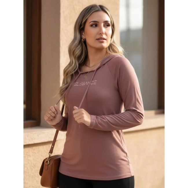 Blusa Feminina Manga Longa Elegance Mousse