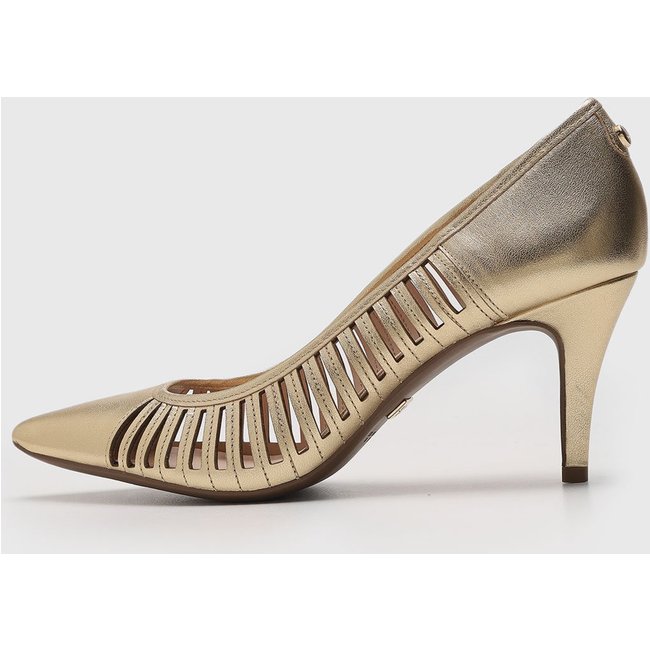 Scarpin Jorge Bischoff Metalizado Dourado