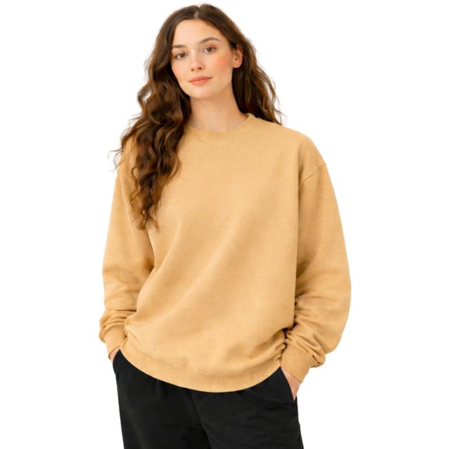 Blusa de Frio Moletom Sem Capuz Confortavel Macio Liso