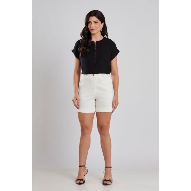 Bermuda Reta Sarja Papillon Off White