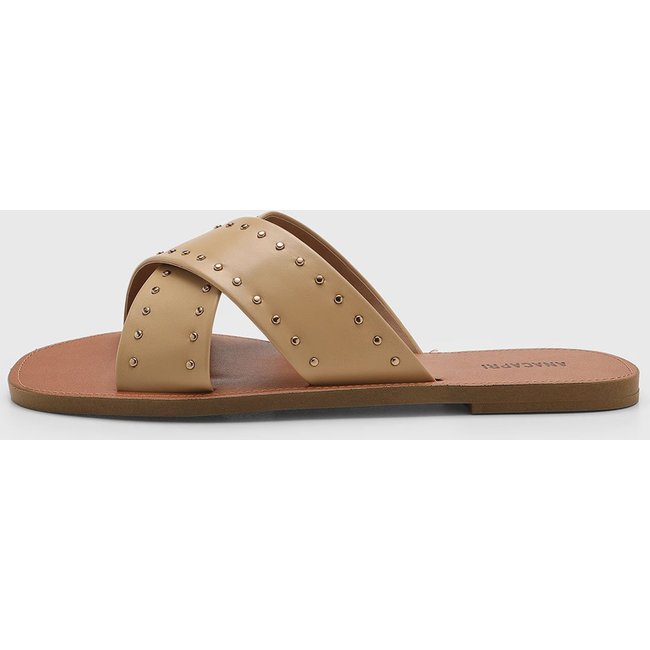 Rasteira Feminina Anacapri Tachas Bege