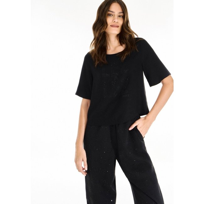 Blusa Oversized em Viscose com Strass MOVE Fitness