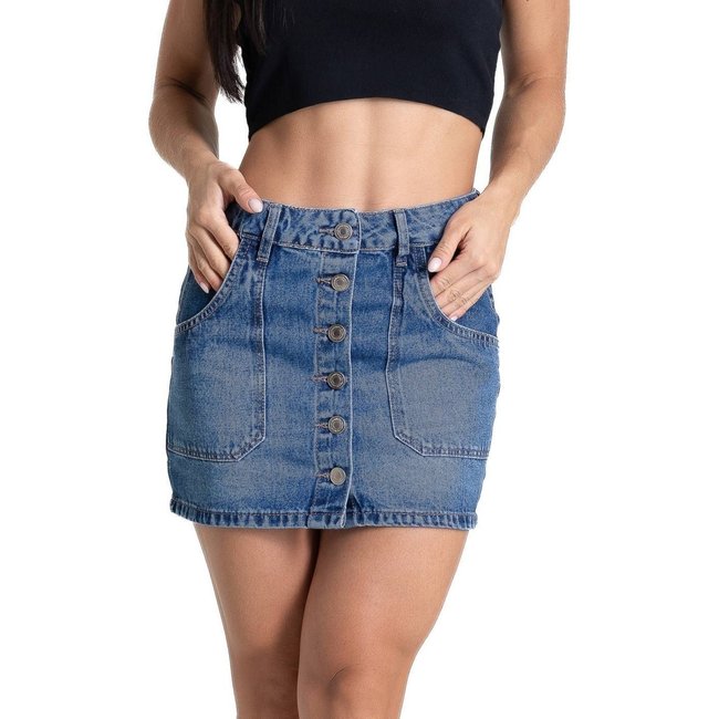 Saia Jeans Sawary - 281988 - Azul - Sawary
