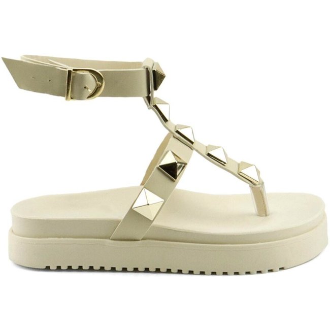 Sandália Fashion Feminina com Fivela Ajustável Ecológico Elegância Garantida Marfim Bege