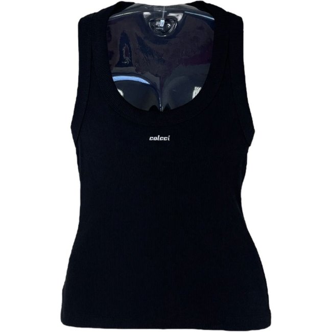Regata Feminina Canelada Com Detalhe Em Logo Colcci Preto